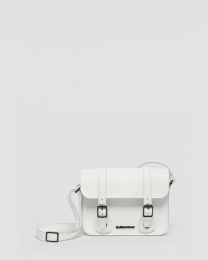 Accessories Dr Martens 7 Inch Leather Crossbody Bags White | NZ_Dr24871